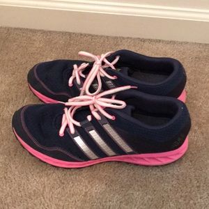 Adidas shoes (blue & pink)